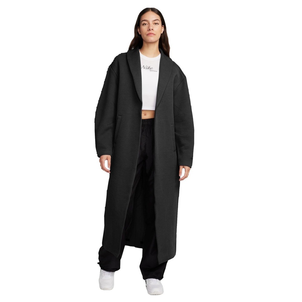 Nike Womens Sportswear Tech Fleece Oversized Duster Black Coat FQ2602-010 XS